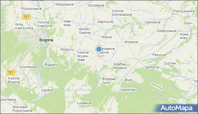 mapa Kolonia Pęcławska, Kolonia Pęcławska na mapie Targeo